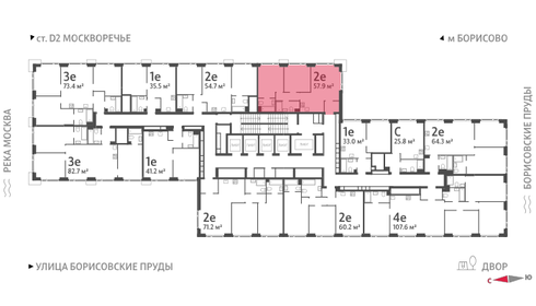 57,2 м², 2-комнатная квартира 22 888 408 ₽ - изображение 43