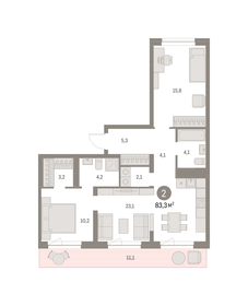 97,3 м², 2-комнатная квартира 16 960 000 ₽ - изображение 69