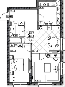 65,5 м², 2-комнатная квартира 14 090 000 ₽ - изображение 23