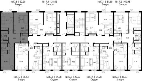61,6 м², 3-комнатная квартира 8 450 000 ₽ - изображение 105