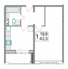 Квартира 63,4 м², 2-комнатная - изображение 2