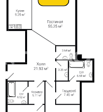 Квартира 162,9 м², 3-комнатные - изображение 3