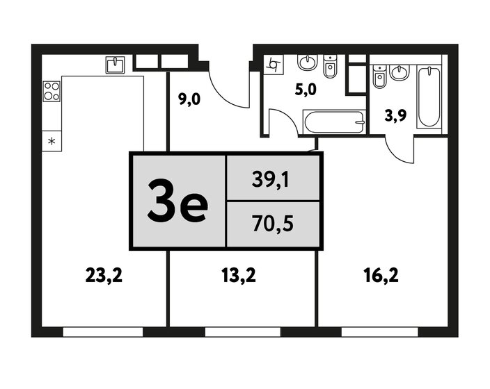 70,5 м², 3-комнатная квартира 30 960 266 ₽ - изображение 23