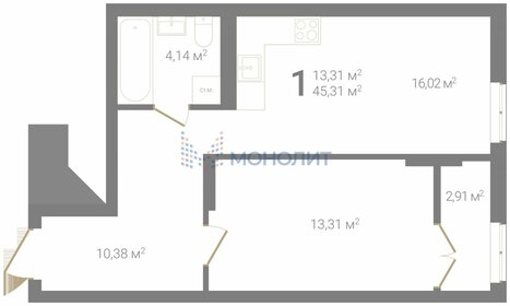 71,7 м², 2-комнатная квартира 11 113 500 ₽ - изображение 30