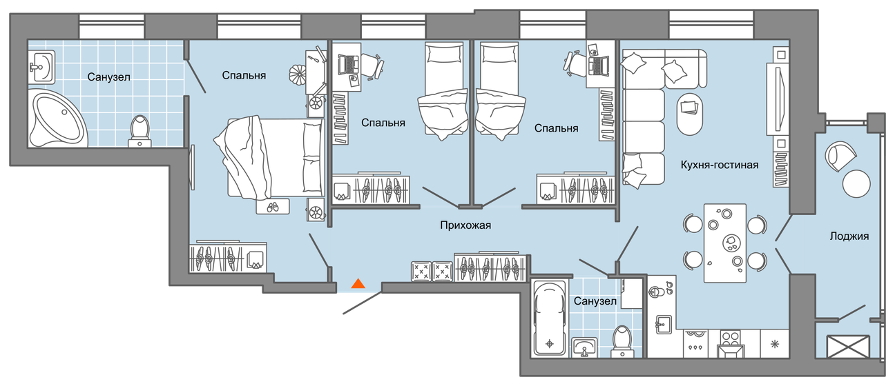 86 м², 4-комнатная квартира 8 823 324 ₽ - изображение 1