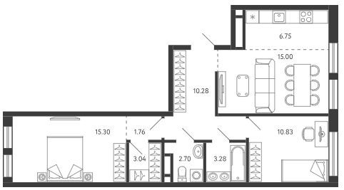 68,9 м², 2-комнатная квартира 9 300 000 ₽ - изображение 30