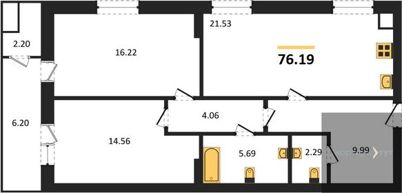 79,5 м², 2-комнатные апартаменты 8 802 000 ₽ - изображение 105