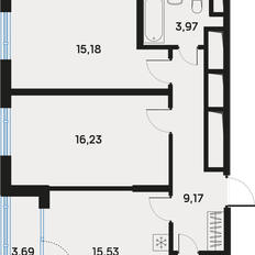 Квартира 65,1 м², 2-комнатная - изображение 2