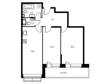 87,1 м², 3-комнатная квартира 12 500 000 ₽ - изображение 22