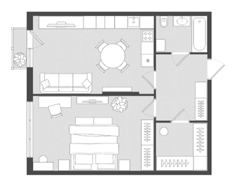 62 м², квартира-студия 10 745 000 ₽ - изображение 23