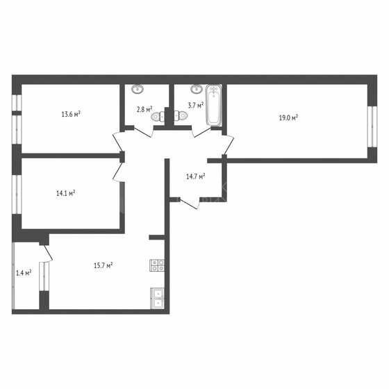 85 м², 3-комнатная квартира 8 299 000 ₽ - изображение 1