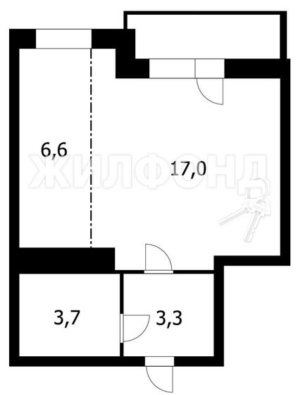 30,6 м², квартира-студия 2 990 000 ₽ - изображение 1