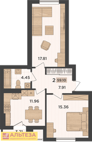 59,1 м², 2-комнатная квартира 5 890 000 ₽ - изображение 37