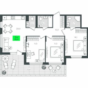 138,6 м², 3-комнатная квартира 13 500 000 ₽ - изображение 97