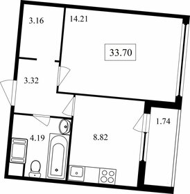 Квартира 33,7 м², 1-комнатная - изображение 1