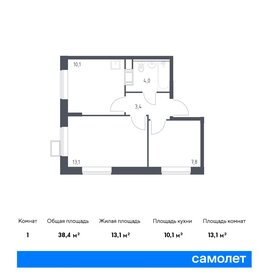 38,2 м², 1-комнатная квартира 7 878 600 ₽ - изображение 6