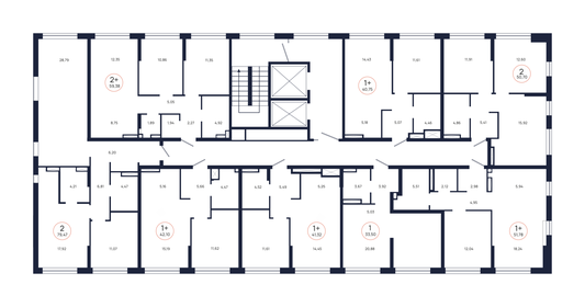 62 м², 2-комнатная квартира 2 600 ₽ в сутки - изображение 56