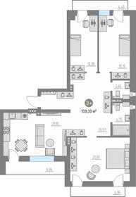 Квартира 103,6 м², 4-комнатная - изображение 2
