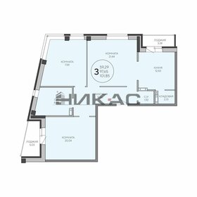 Квартира 114,8 м², 3-комнатная - изображение 2