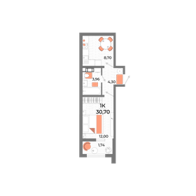 28,8 м², 1-комнатная квартира 8 219 400 ₽ - изображение 30