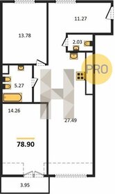 Квартира 78,9 м², 2-комнатная - изображение 1