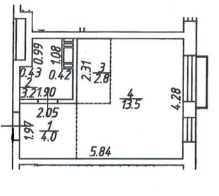 Квартира 23,5 м², студия - изображение 1