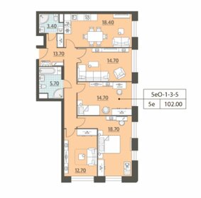 Квартира 102 м², 4-комнатная - изображение 1