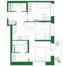 Квартира 50,2 м², 2-комнатная - изображение 1