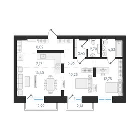 68,3 м², 3-комнатная квартира 23 550 000 ₽ - изображение 82