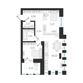 53 м², 2-комнатная квартира 6 500 000 ₽ - изображение 122