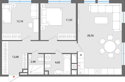 72 м², 3-комнатная квартира 7 240 000 ₽ - изображение 8