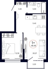 49 м², 1-комнатная квартира 6 200 000 ₽ - изображение 1