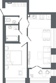 Квартира 55 м², 1-комнатная - изображение 1