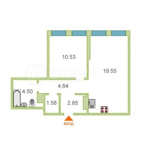 Квартира 43,7 м², 1-комнатная - изображение 2