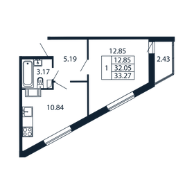 33,3 м², 1-комнатная квартира 5 868 888 ₽ - изображение 43