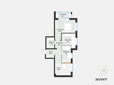 57,2 м², 2-комнатная квартира 7 940 000 ₽ - изображение 21
