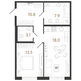 115 м², 1-комнатная квартира 34 500 000 ₽ - изображение 114