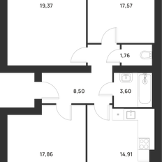 Квартира 91,5 м², 3-комнатная - изображение 2