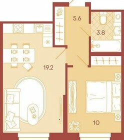 Квартира 38,6 м², 1-комнатная - изображение 1