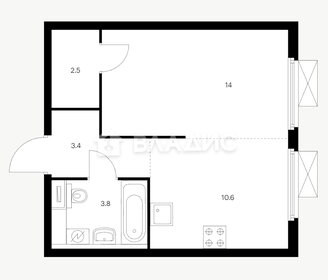 Квартира 34,3 м², 1-комнатная - изображение 1