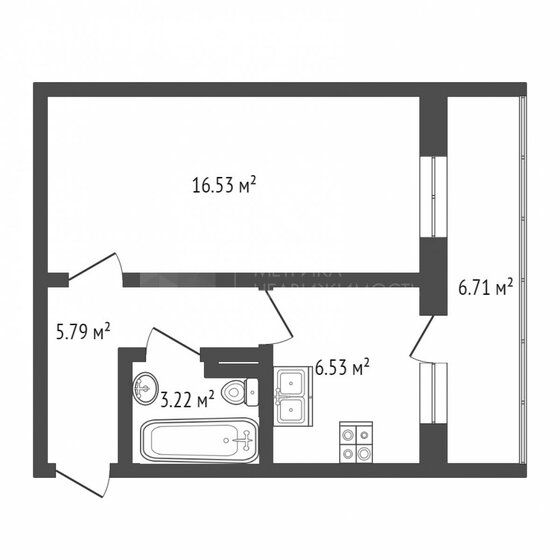 35,4 м², 1-комнатная квартира 4 700 000 ₽ - изображение 1