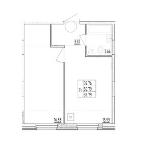Квартира 39,8 м², 1-комнатные - изображение 1