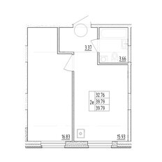 Квартира 39,8 м², 1-комнатные - изображение 4