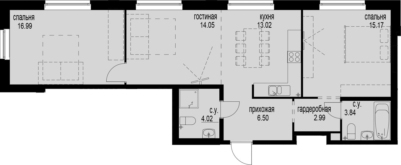 76,6 м², 2-комнатная квартира 31 400 000 ₽ - изображение 1
