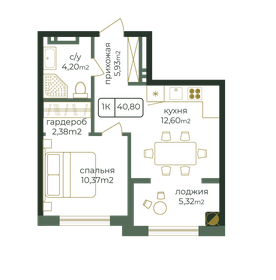 39,6 м², 1-комнатная квартира 5 550 000 ₽ - изображение 34