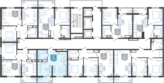 32,8 м², квартира-студия 6 815 840 ₽ - изображение 29