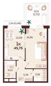 51,9 м², 5-комнатные апартаменты 17 646 000 ₽ - изображение 45