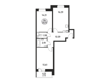 86,4 м², 3-комнатная квартира 9 200 000 ₽ - изображение 61