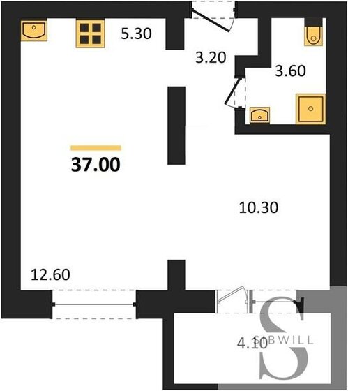 37 м², 2-комнатная квартира 4 500 000 ₽ - изображение 13