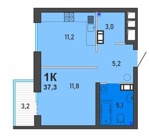 28,9 м², квартира-студия 3 000 000 ₽ - изображение 34